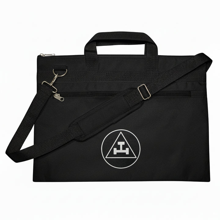Masonic Royal Arch Black Tote Bag Silver Printed with Hand & Shoulder Carry