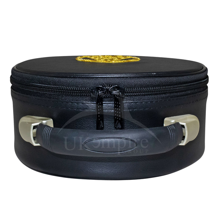 Masonic Royal Arch Crown Cap Case Black (Hand Embroidered) Gold Triple Tau 4