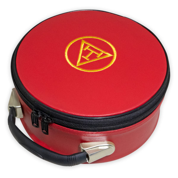 masonic royal arch crown cap case red