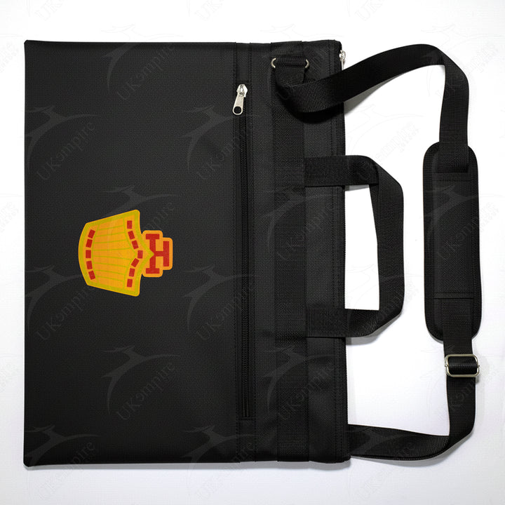 Masonic Royal Arch High Priest Black Tote Bag Printed with Hand & Shoulder Carry