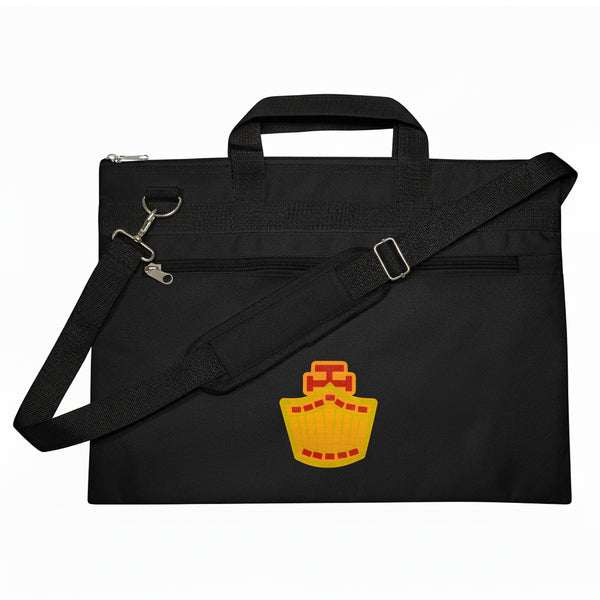 Masonic Royal Arch High Priest Black Tote Bag Printed with Hand & Shoulder Carry
