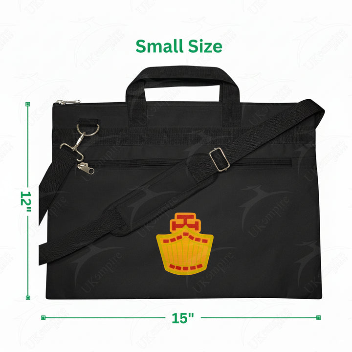 Masonic Royal Arch High Priest Black Tote Bag Printed with Hand & Shoulder Carry