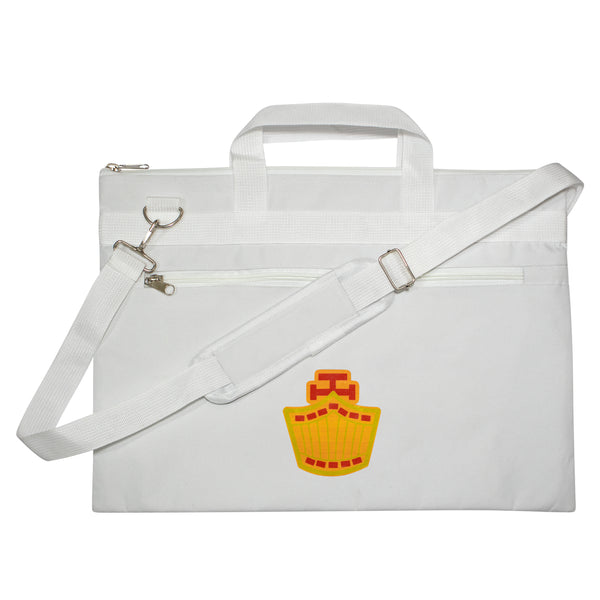 Masonic Royal Arch High Priest White Tote Bag Printed with Hand & Shoulder Carry