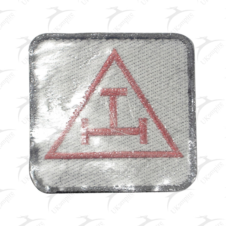 Masonic Royal Arch Square Patch Machine Embroidery, Iron-On Back