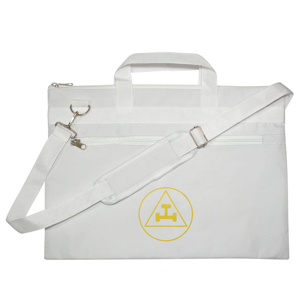 Masonic Royal Arch White Tote Bag Gold Printed with Hand & Shoulder Carry
