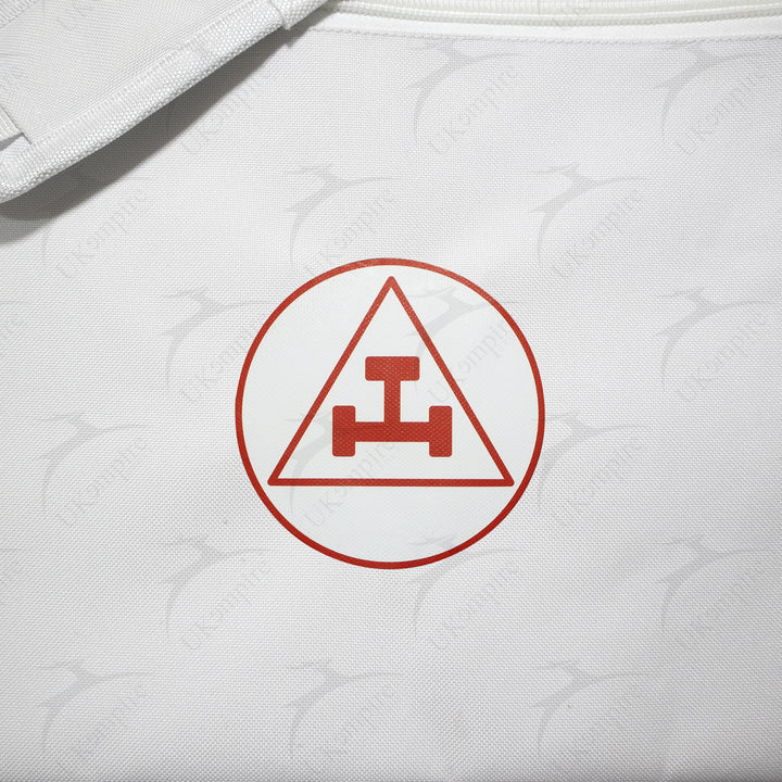 Masonic Royal Arch White Tote Bag Red Printed with Hand & Shoulder Carry