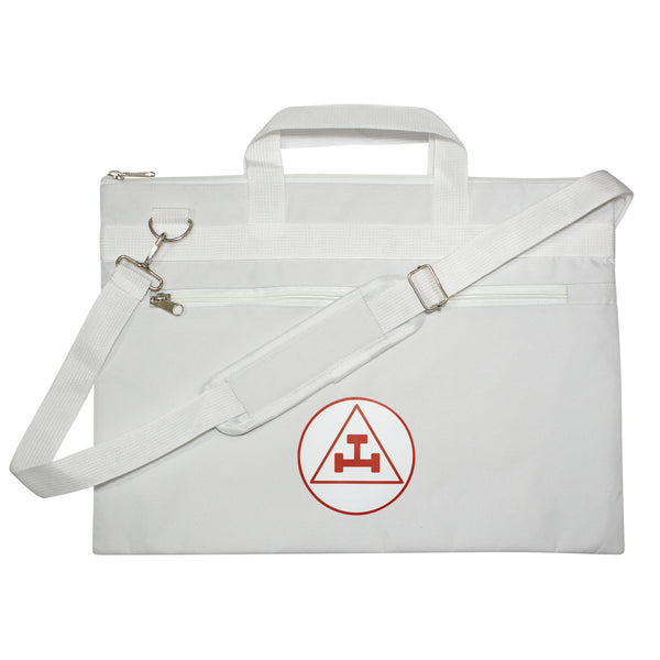 Masonic Royal Arch White Tote Bag Red Printed with Hand & Shoulder Carry