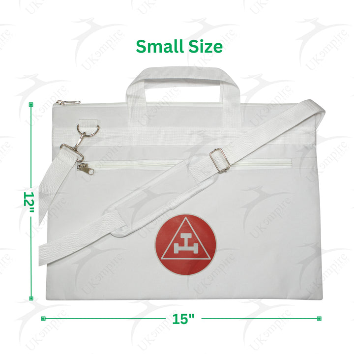 Masonic Royal Arch White Tote Bag Red & White Printed with Hand & Shoulder Carry