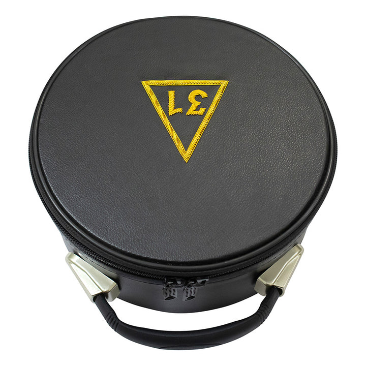 Masonic Scottish Rite 31 Degree Crown Cap Case Black (Hand Embroidered)
