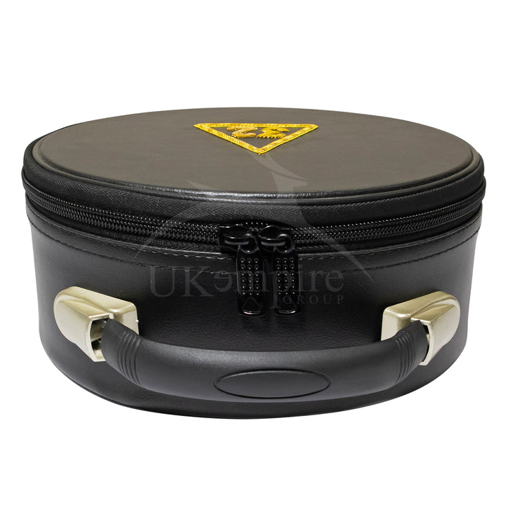 Masonic Scottish Rite 32 Degree Crown Cap Case Black (Hand Embroidered) 5