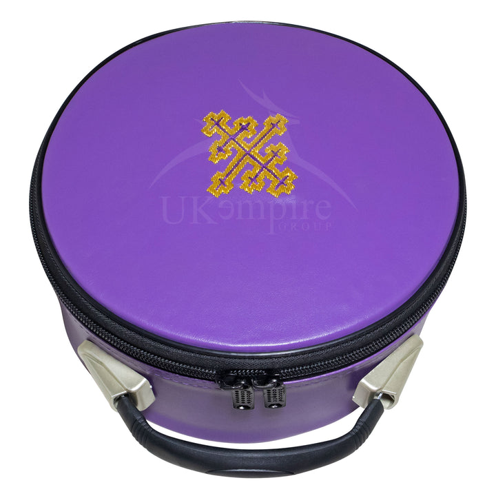 33rd Degree Sovereign Grand Commanders Crown Cap Case Purple (Triple Salem Cross) 1