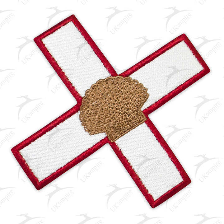 Masonic ST Thomas of Acon Shell Patch bronze Embroidery – Iron-On Back