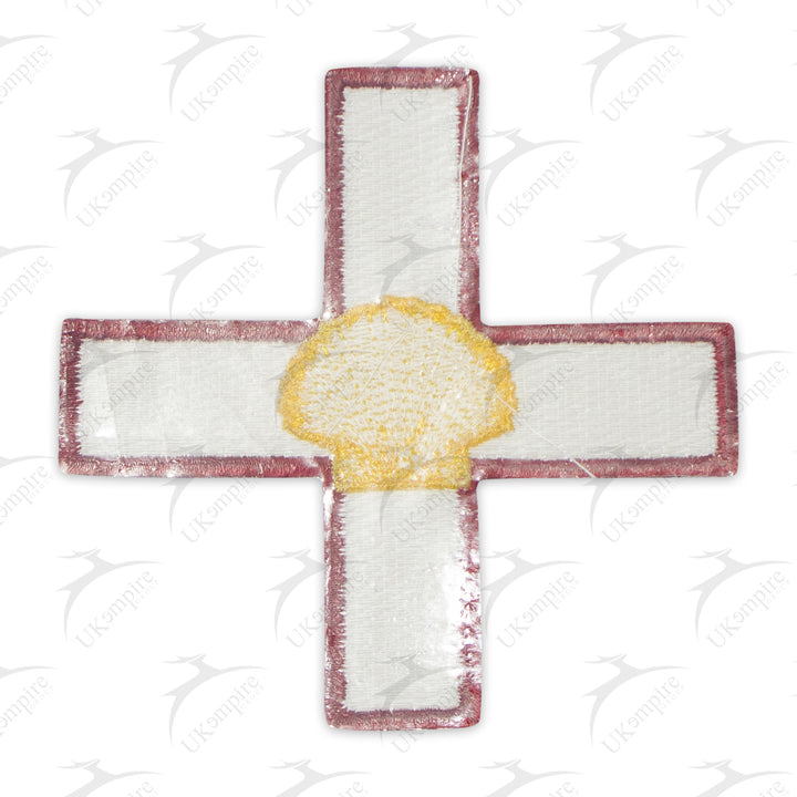 Masonic ST Thomas of Acon Shell Patch Gold Embroidery – Iron-On Back