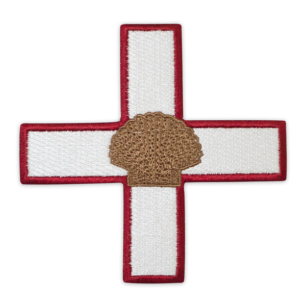 Masonic ST Thomas of Acon Shell Patch bronze Embroidery – Iron-On Back