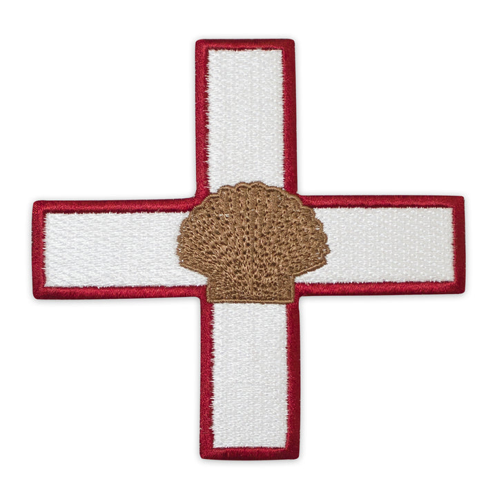 Masonic ST Thomas of Acon Shell Patch bronze Embroidery – Iron-On Back