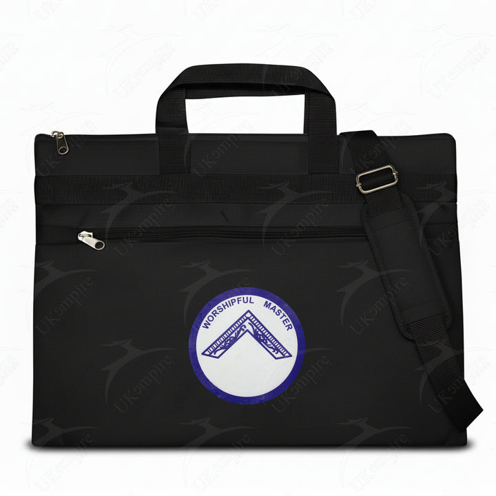 Masonic Worshipful Master Black Tote Bag Printed with Hand & Shoulder Carry