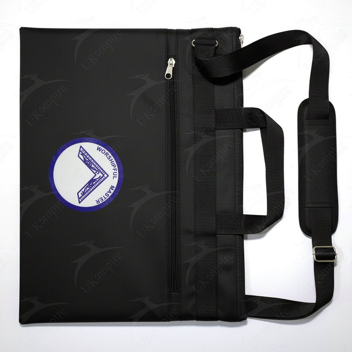 Masonic Worshipful Master Black Tote Bag Printed with Hand & Shoulder Carry