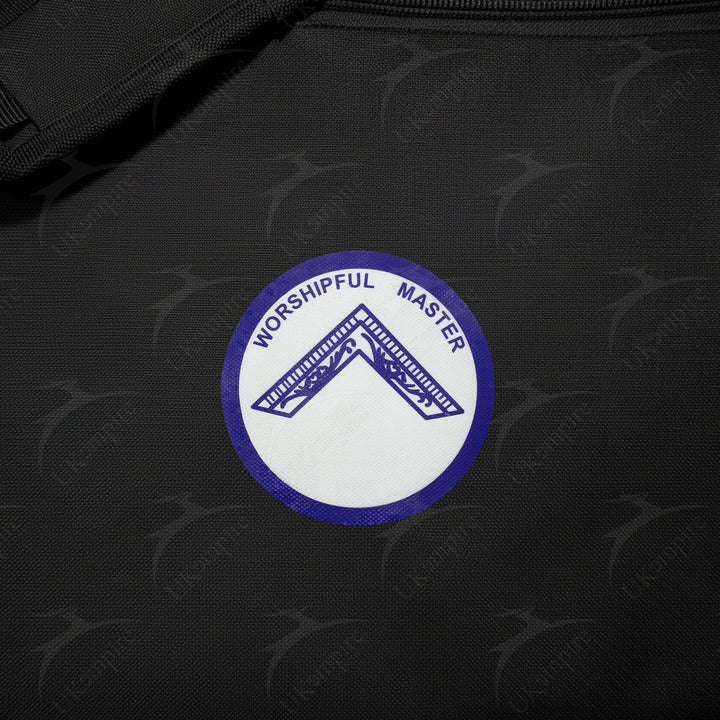 Masonic Worshipful Master Black Tote Bag Printed with Hand & Shoulder Carry