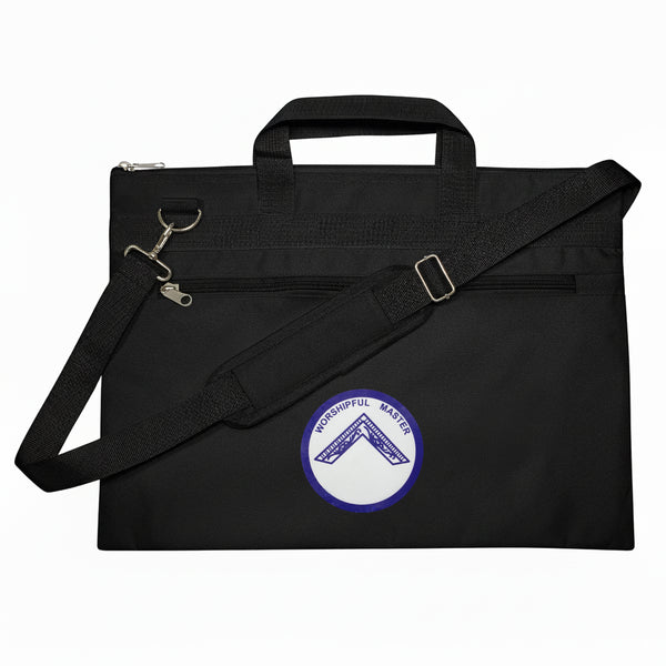 Masonic Worshipful Master Black Tote Bag Printed with Hand & Shoulder Carry