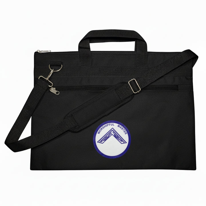 Masonic Worshipful Master Black Tote Bag Printed with Hand & Shoulder Carry