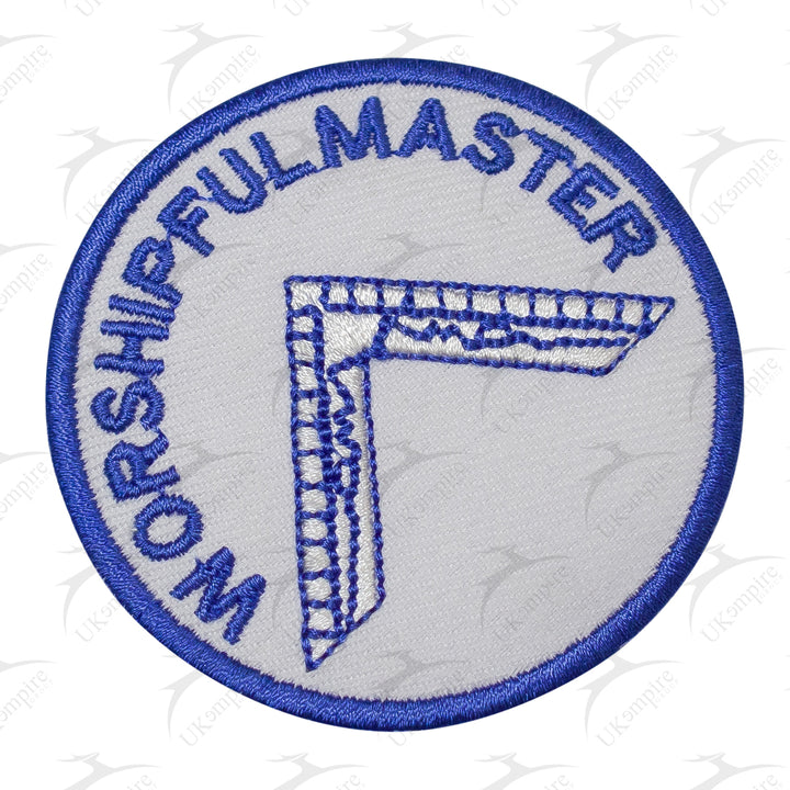Masonic Worshipful Master Patch Machine Embroidery – Iron-On Back