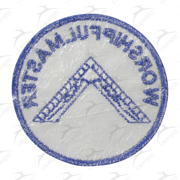 Masonic Worshipful Master Patch Machine Embroidery – Iron-On Back
