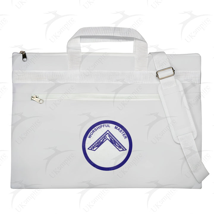 Masonic Worshipful Master White Tote Bag Printed with Hand & Shoulder Carry