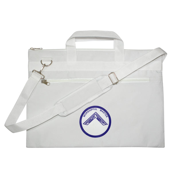 Masonic Worshipful Master White Tote Bag Printed with Hand & Shoulder Carry