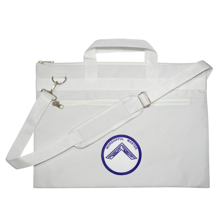 Masonic Worshipful Master White Tote Bag Printed with Hand & Shoulder Carry