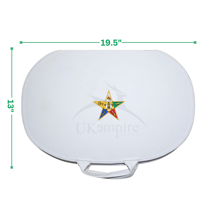 OES Chain Collar Case White Imitation Leather – Machine Embroidered Emblem 2