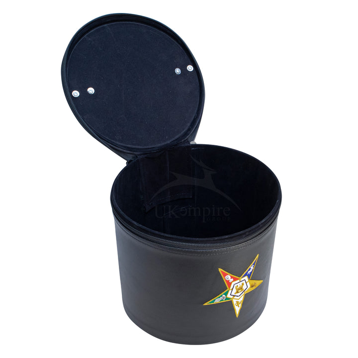 OES Fez Hat Case Black – Hand Embroidered Emblem 2
