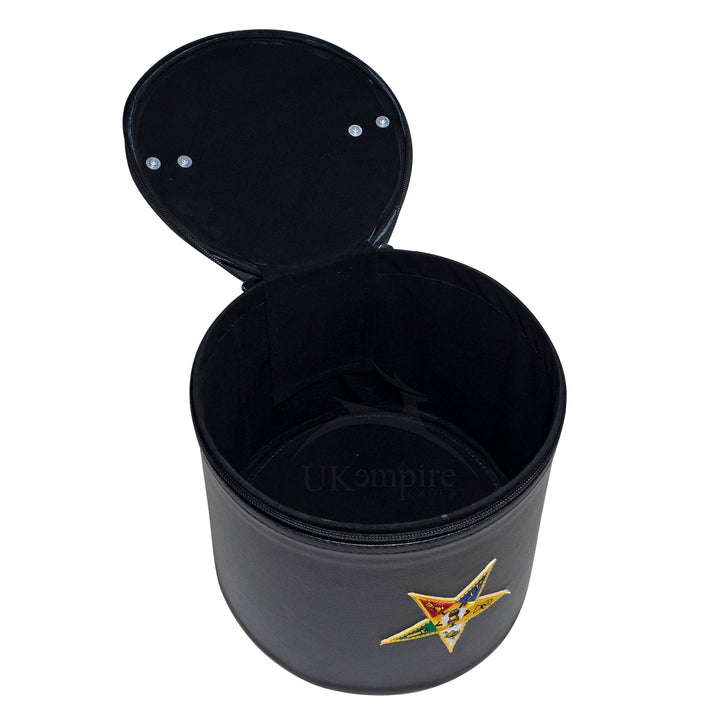 OES Fez Hat Case Black – Machine Embroidered Emblem 2