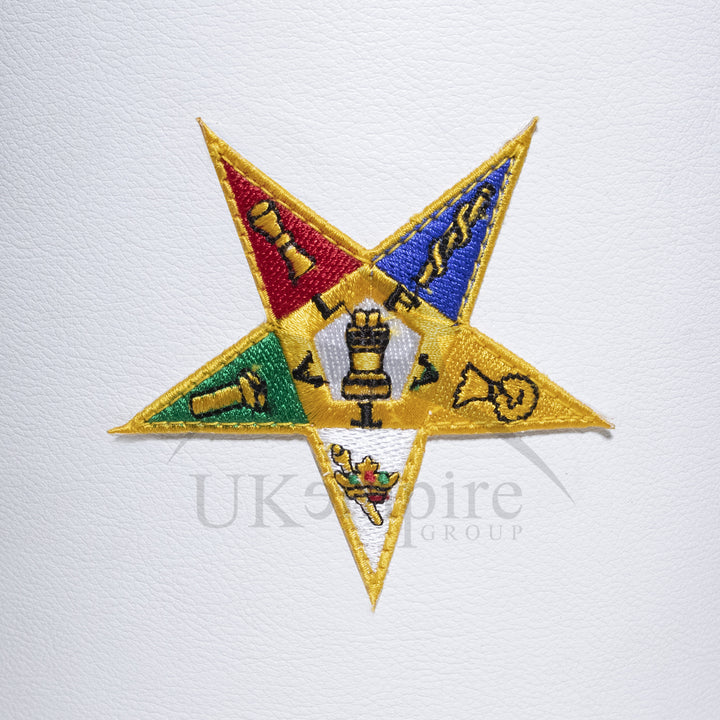 Premium OES Fez Hat Case White – Machine Embroidered Emblem 5