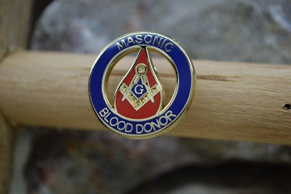 Master Mason Blue Lodge Lapel Pin - BLOOD DONOR