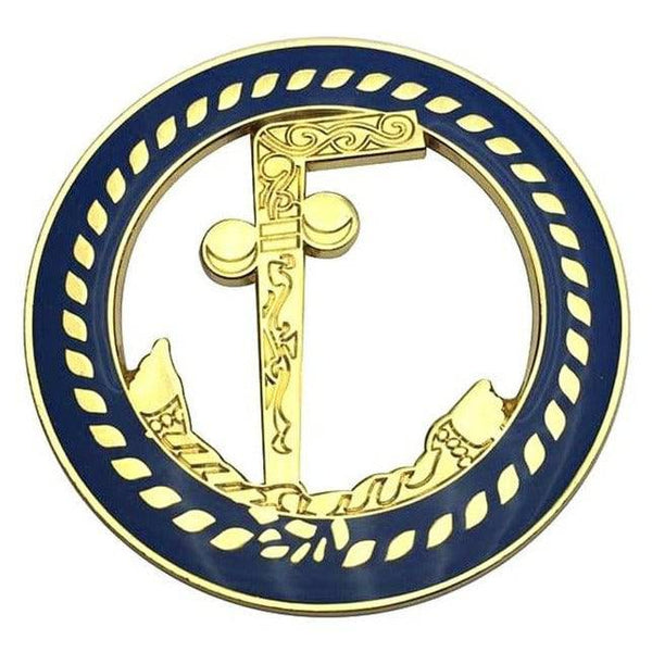 Masonic Car Emblem - 3" Masonic Gold Mason Cane