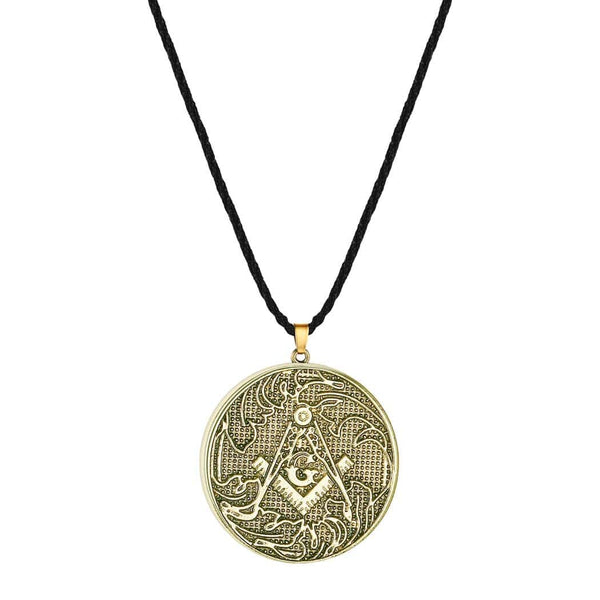 Master Mason Blue Lodge Necklace - Silver/Gold Plated Compass and Square G