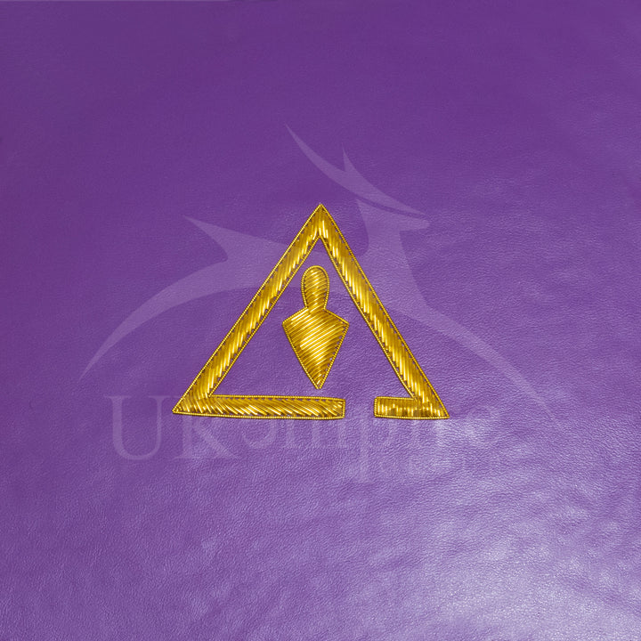 Cryptic Masons Crown Cap Case Purple (Hand Embroidered) R&S Trowel Emblem 4