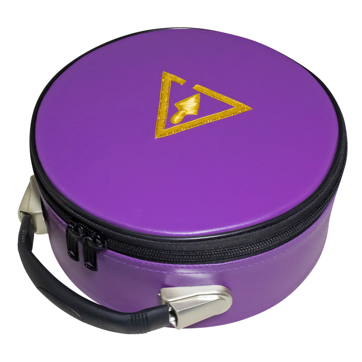 Cryptic Masons Crown Cap Case Purple (Hand Embroidered) R&S Trowel Emblem
