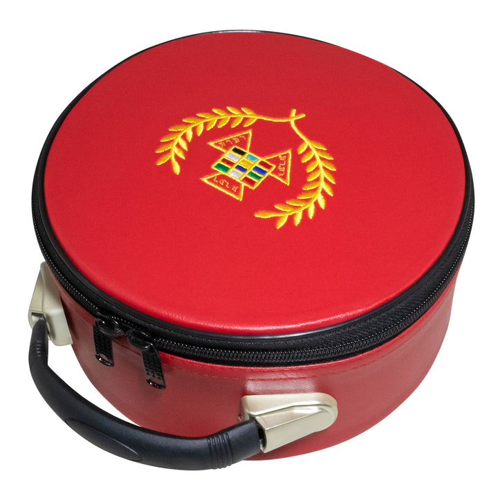 Masonic Royal Arch Past Grand High Priest PGHP Crown Cap Case Red