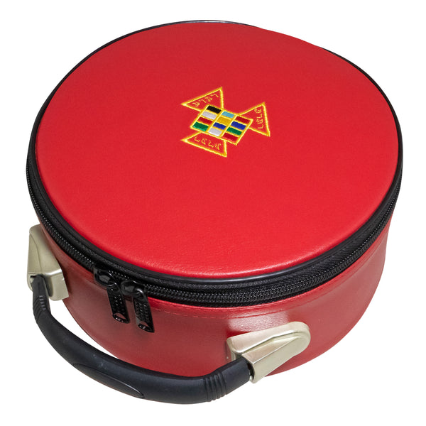 Masonic Royal Arch Past High Priest PHP Crown Cap Case Red