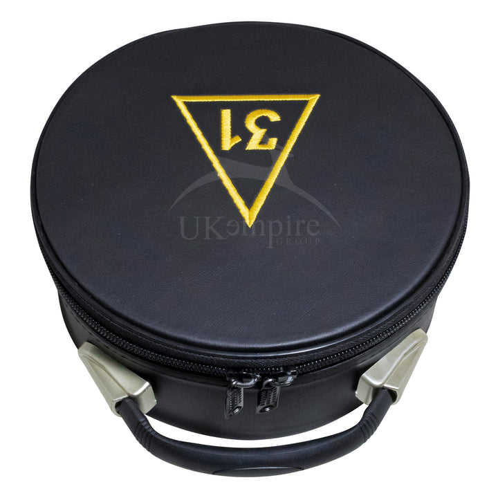 Masonic Scottish Rite 31 Degree Crown Cap Case Black – Machine Embroidered