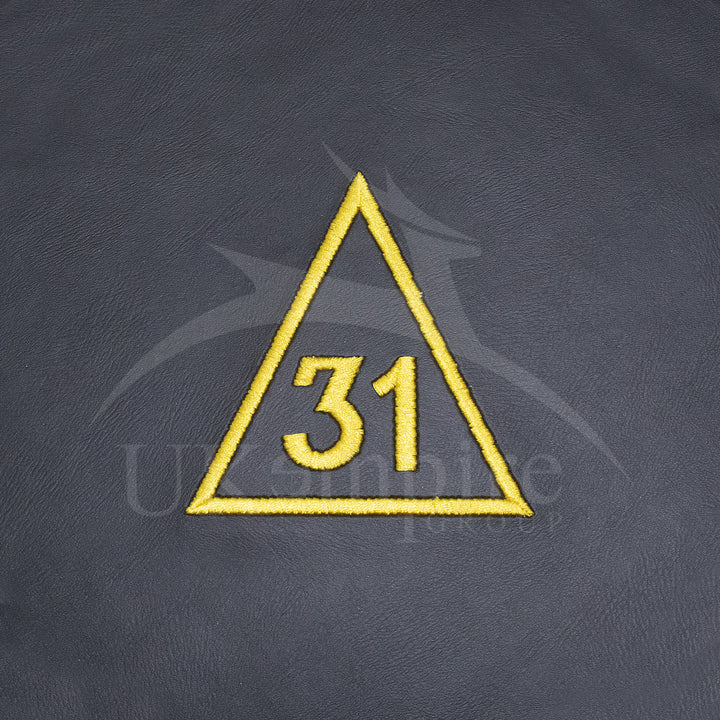Masonic Scottish Rite 31 Degree Crown Cap Case Black – Machine Embroidered 2