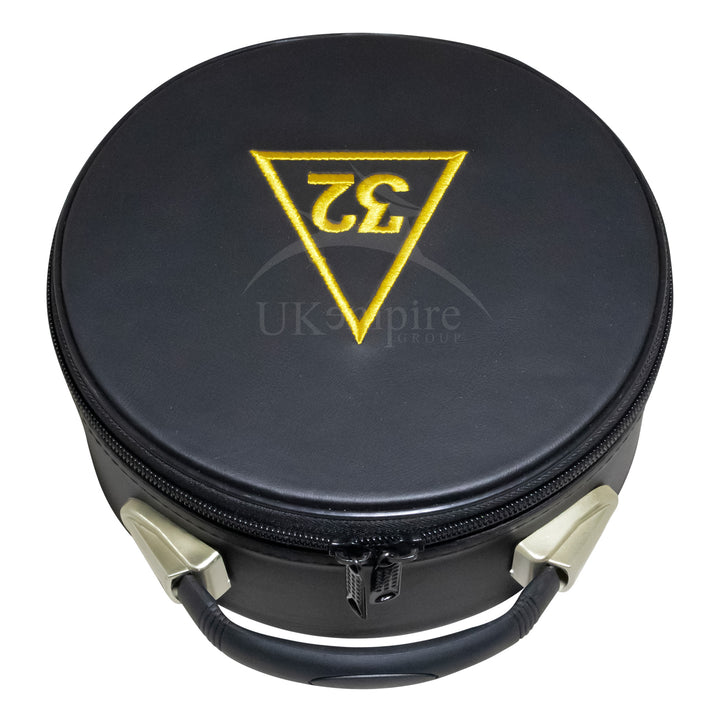 Masonic Scottish Rite 32 Degree Crown Cap Case Black – Machine Embroidered 1