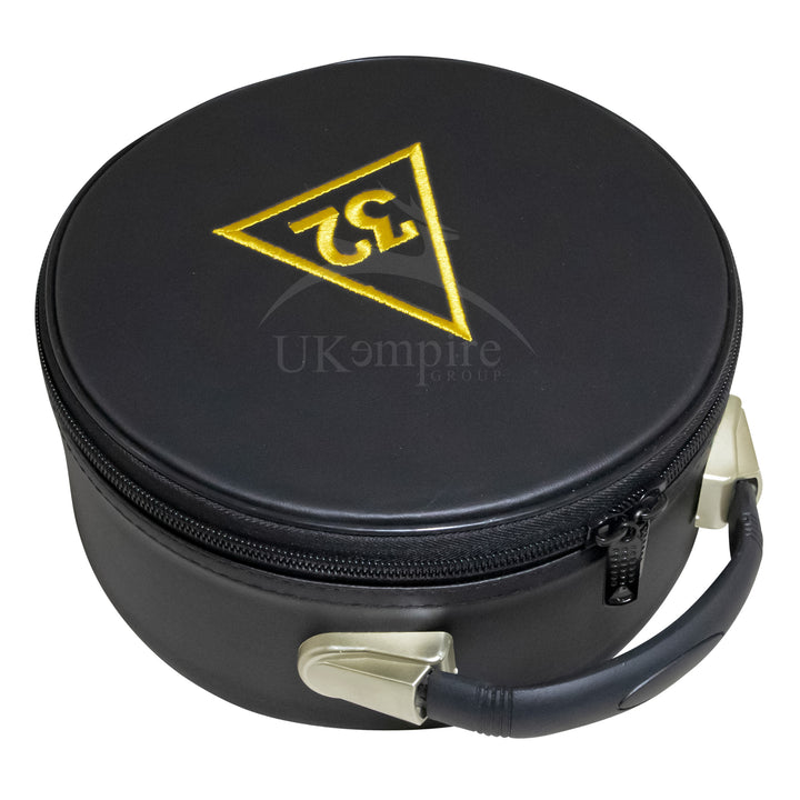 Masonic Scottish Rite 32 Degree Crown Cap Case Black – Machine Embroidered 2