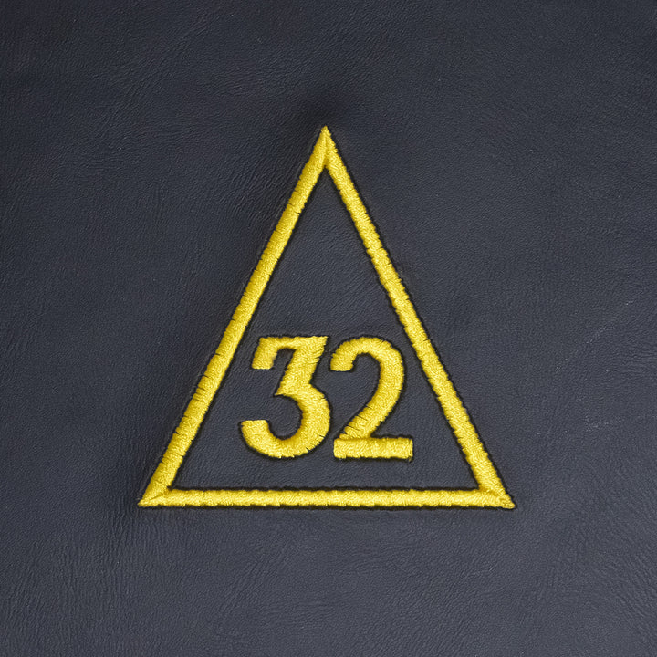 Masonic Scottish Rite 32 Degree Crown Cap Case Black – Machine Embroidered 3