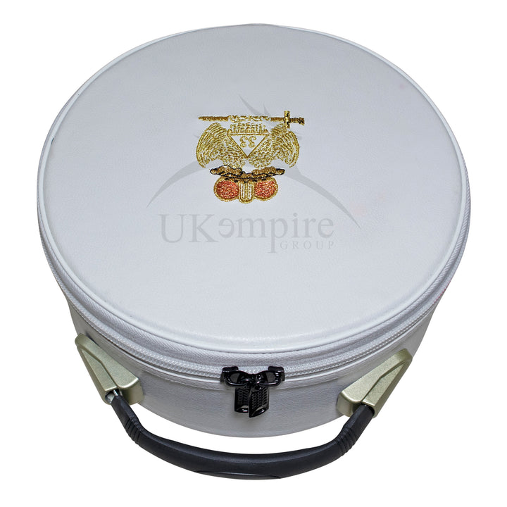 Scottish Rite 33 Degree Double Eagles Crown Cap Case White 1