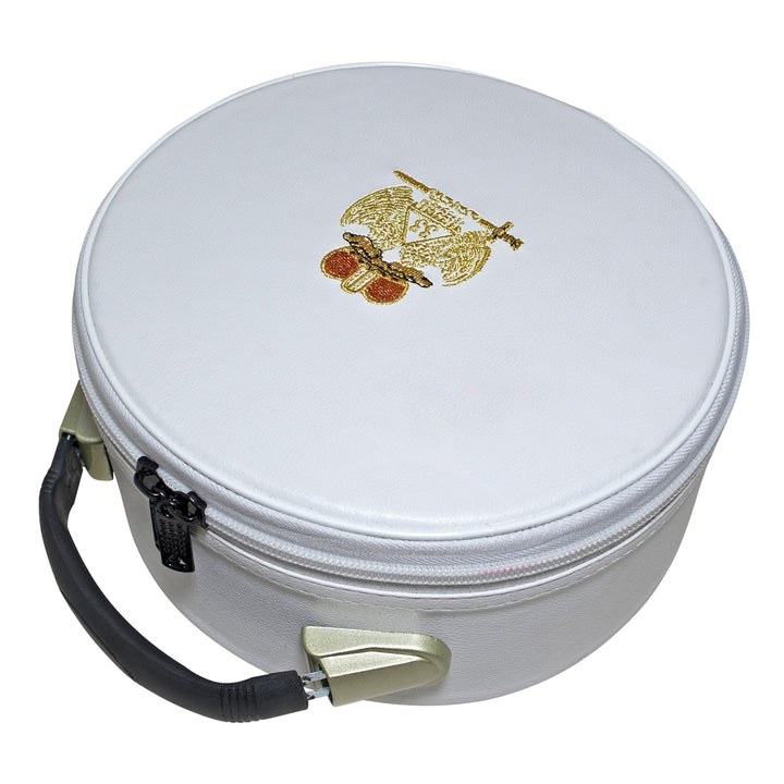Scottish Rite 33 Degree Double Eagles Crown Cap Case White