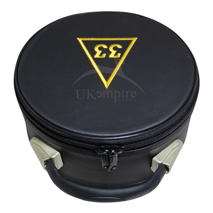Masonic Scottish Rite 33 Degree Crown Cap Case Black – Machine Embroidered 1