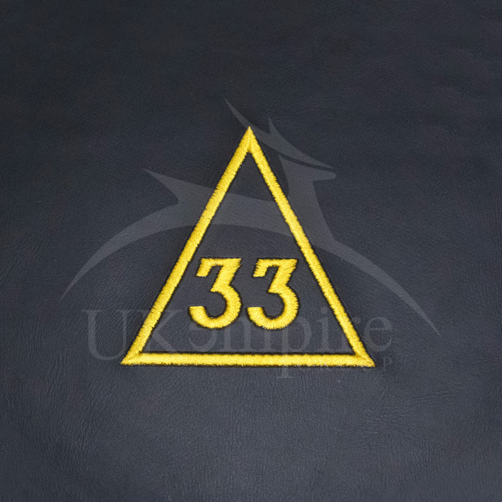 Masonic Scottish Rite 33 Degree Crown Cap Case Black – Machine Embroidered 3