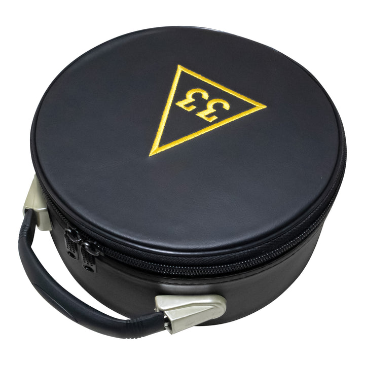 Masonic Scottish Rite 33 Degree Crown Cap Case Black – Machine Embroidered